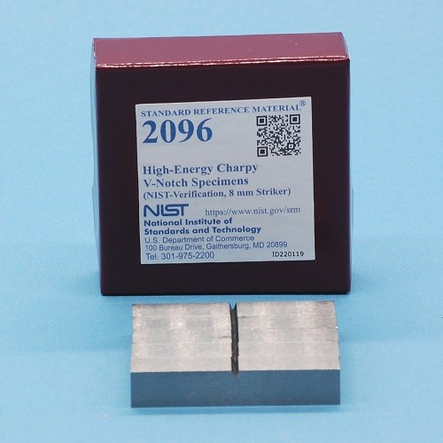  SRM 2096 - 高能Charpy V-缺口標(biāo)本(NIST-驗(yàn)證，8毫米-前鋒)