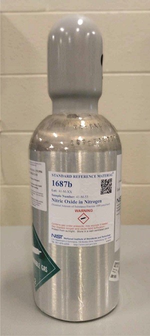 SRM 1687b - 氮氣中的一氧化氮(公稱量-物質分數(shù)1000毫微升/摩爾)標準品